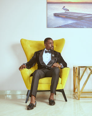 Ghanaian actor Mawuli Gavor in a KochHouse suit